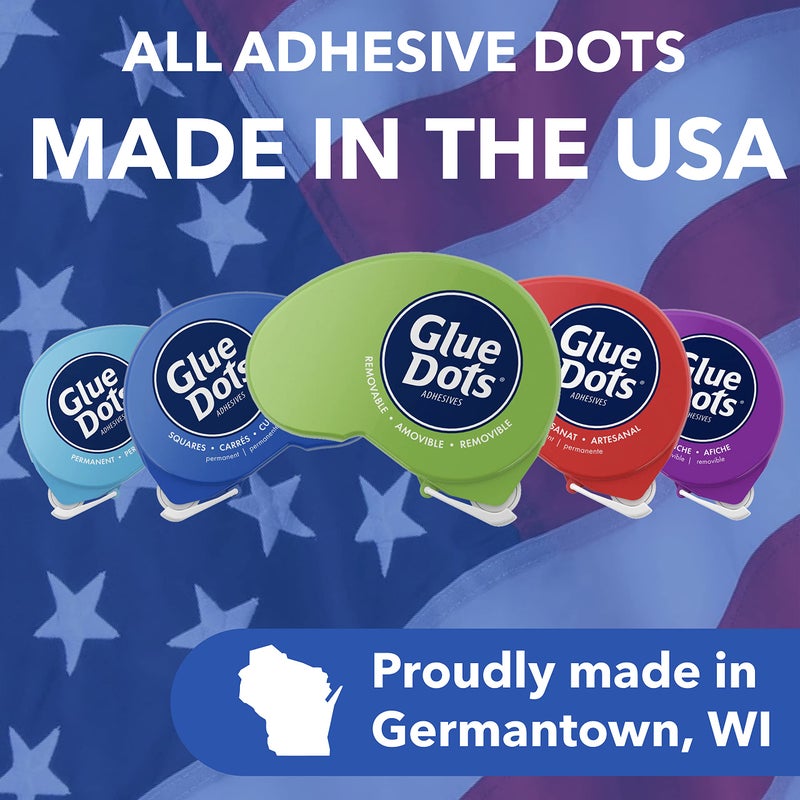Glue Dots لاصقات لاصقة دائمة مع موزع Dot N' Go يحتوي على 200 لاصقة دائمة (.375 بوصة) (11346) - Image 5